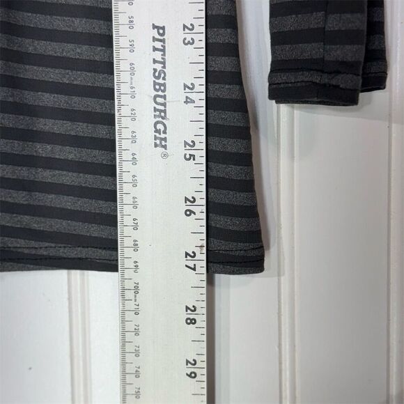 Coolibar Women’s Striped Open Front Cardigan S UPF 50+ UV Protection Gray Black - Picture 6 of 9